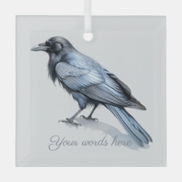 Adorno De Cristal Crea tu propio Mytsical Blue Raven