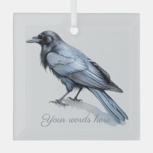Adorno De Cristal Crea tu propio Mytsical Blue Raven
