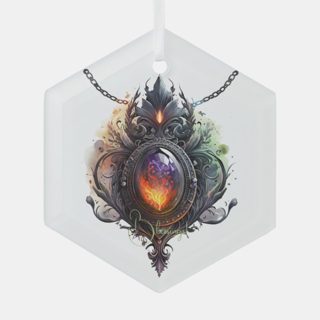 Adorno De Cristal Crea tu propio Opal de Incendios Bejewal (Anverso)