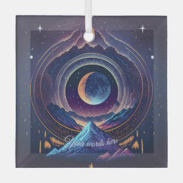 Adorno De Cristal Crea tu propio paisaje mágico lunar