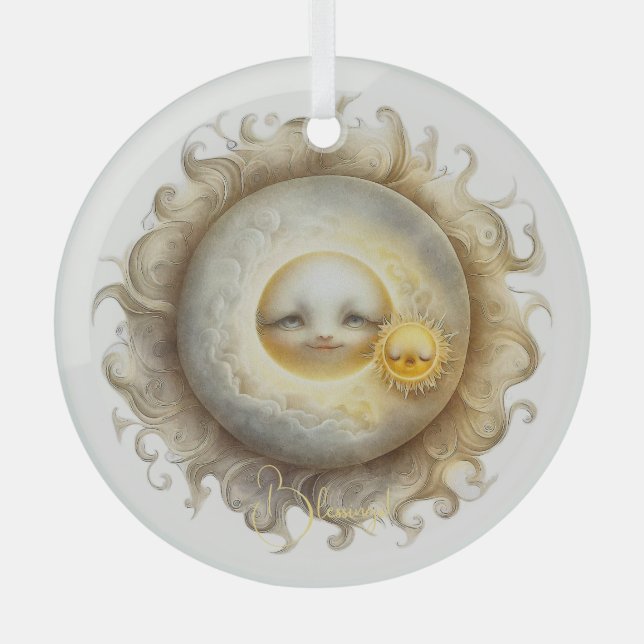 Adorno De Cristal Crea tu propio sol y luna (Anverso)