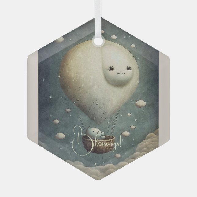 Adorno De Cristal Crea tu propio viaje en globo aerostático de ensue (Anverso)