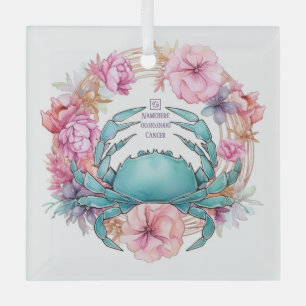 Adorno De Cristal Crea Tu Propio y Hermoso Zodiaco de Cáncer