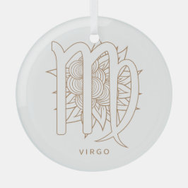 Adorno De Cristal Crea tu propio Zodiac de Oro y Virgo Blanco Elegan