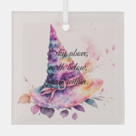 Adorno De Cristal Crea tus propias hojas de Gorra de bruja arco iris