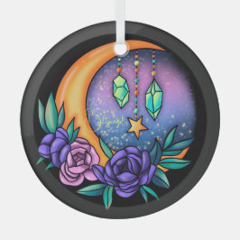 Adorno De Cristal Crea tus propios cristales lindos, luna y rosas
