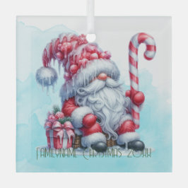 Adorno De Cristal Crea tus propios Navidades de menta Gnome Santa