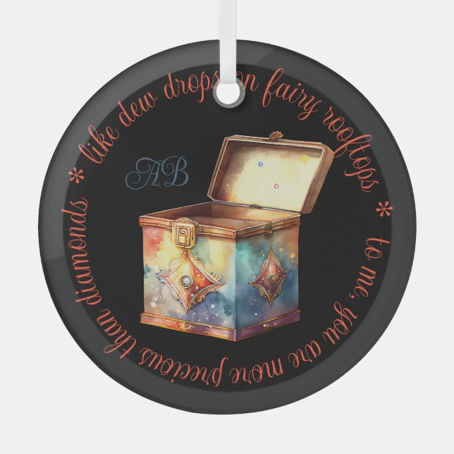 Adorno De Cristal Crear su propia caja de tonos de Recuerdos mágicos (Anverso)