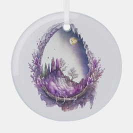 Adorno De Cristal Crear su propio Geode Paisaje Púrpura