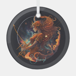 Adorno De Cristal Crear su propio Sagittarius Zodiac Celestial