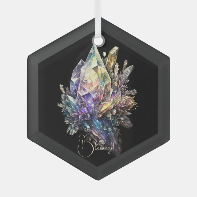 Adorno De Cristal Crear sus propios cristales amarillos (Anverso)