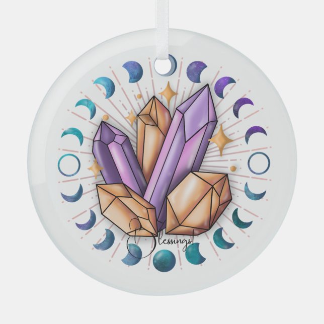 Adorno De Cristal Crear sus propios cristales y fases de la luna (Anverso)