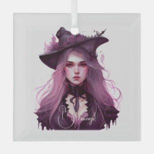 Adorno De Cristal Crear tu propia bruja púrpura