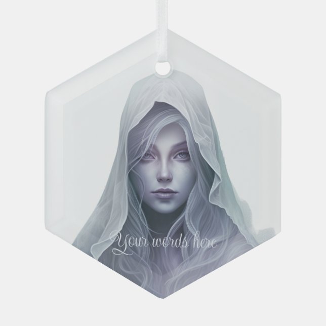 Adorno De Cristal Crear tu propia bruja púrpura (Anverso)