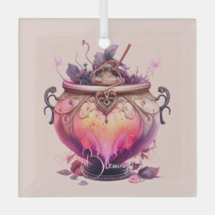 Adorno De Cristal Crear tu propia bruja púrpura