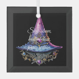 Adorno De Cristal Crear tu propio Gorra de brujas guiado por púrpura