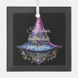 Adorno De Cristal Crear tu propio Gorra de brujas guiado por púrpura