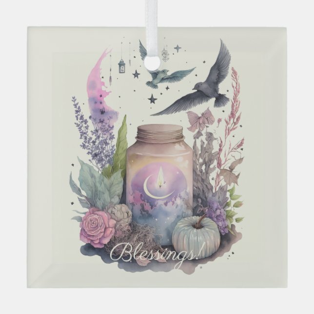 Adorno De Cristal Crear tu propio otoño místico (Anverso)