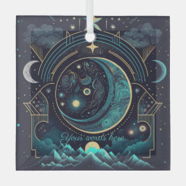 Adorno De Cristal Crear tus propias lunas celestes abstractas