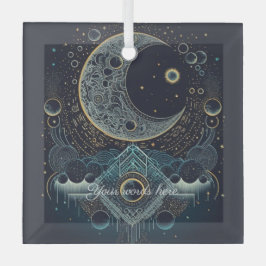 Adorno De Cristal Crear tus propias lunas celestes abstractas