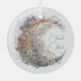 Adorno De Cristal Create Your Own Misty Spring Floral Crescent Moon