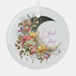 Adorno De Cristal Create Your Own Spring Floral Crescent Moon