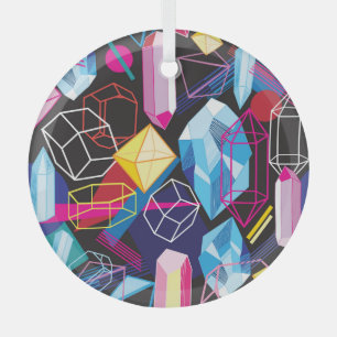 Adorno De Cristal Cristales coloridos, fondo abstracto oscuro