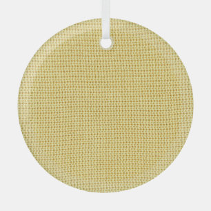 Adorno De Cristal Crochet de primavera: arte textil amarillo.