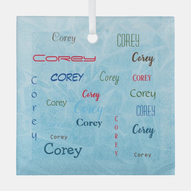 Adorno De Cristal Cualquier nombre personalizado Personalizado de mu (Anverso)