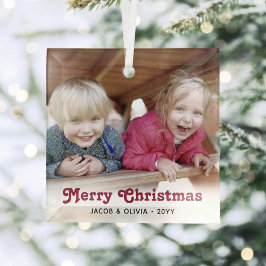 Adorno De Cristal Cualquier texto de la tipografía retro roja simple