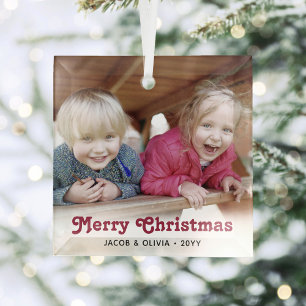 Adorno De Cristal Cualquier texto de la tipografía retro roja simple