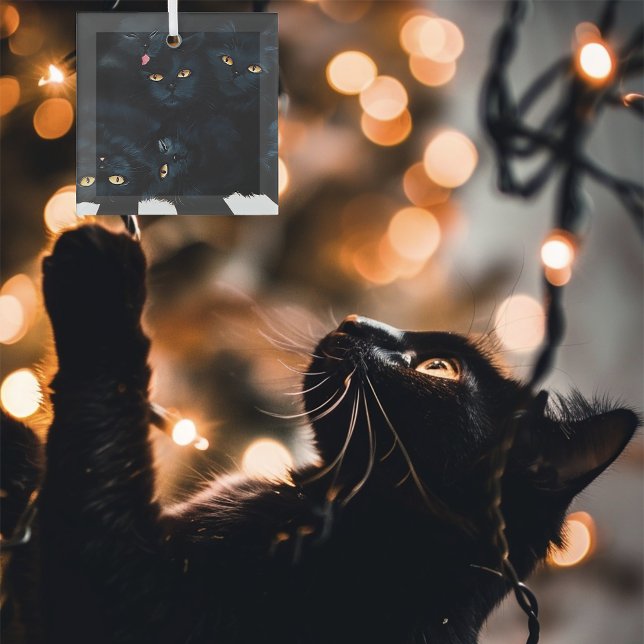 Adorno De Cristal Cuchillo de gato negro (Subido por el creador)