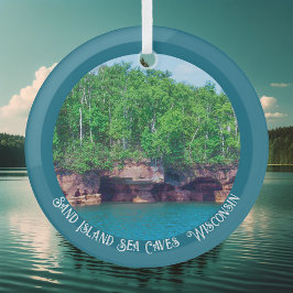 Adorno De Cristal Cuevas Del Mar De La Isla De Arena En Wisconsin