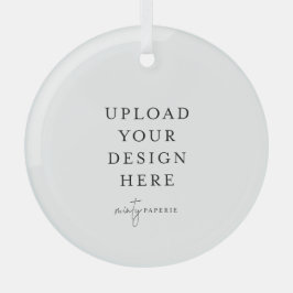 Adorno De Cristal Custom Glass Christmas Ornament, Upload your Photo