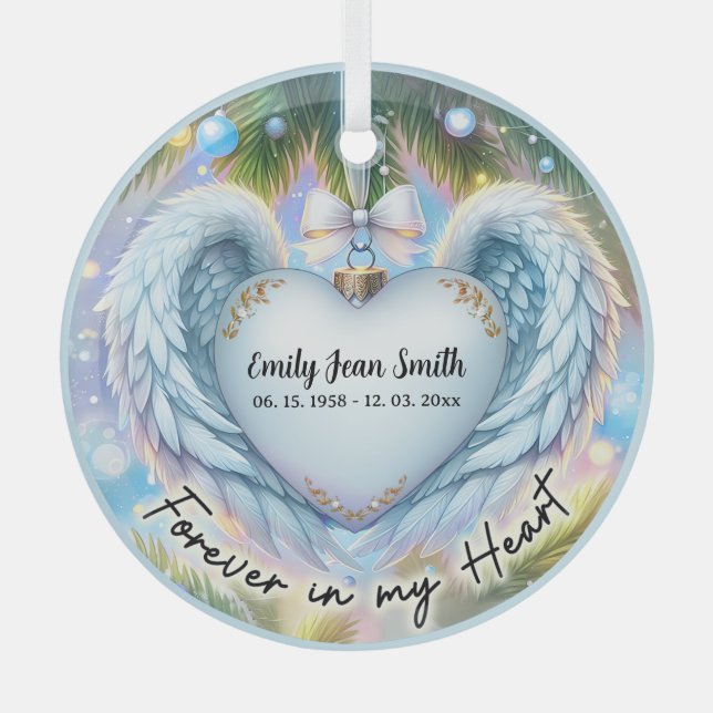 Adorno De Cristal Custom Memorial Ornament  (Anverso)