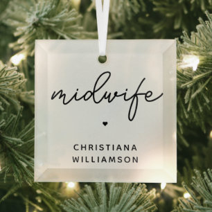 Adorno De Cristal Custom Midwife Appreciation Midwifery Gifts