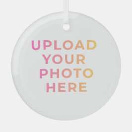 Adorno De Cristal Custom Ornament | Photo, Name & Family Keepsake