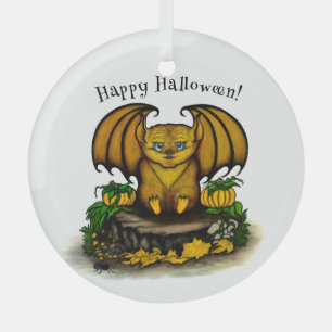 Adorno De Cristal Cute Halloween Bat