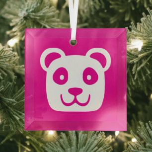 Adorno De Cristal Cute Panda