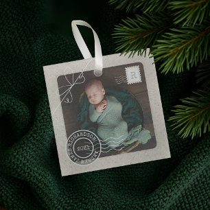Adorno De Cristal Cute Parcela de Entrega Bebé Nacimiento Foto