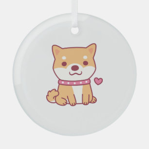 Adorno De Cristal Cute Shiba Inu Dog