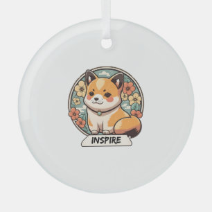 Adorno De Cristal Cute Shiba Inu Pup