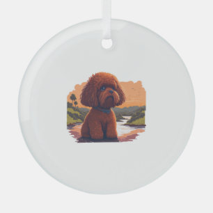 Adorno De Cristal Cute Toy Poodle