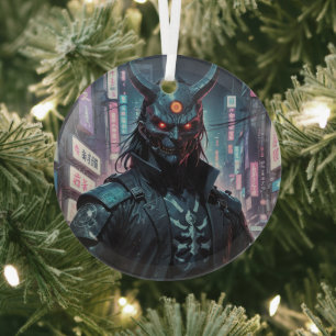 Adorno De Cristal Cyberpunk Demon Samurai