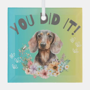 Adorno De Cristal Dachshund Lo Hiciste