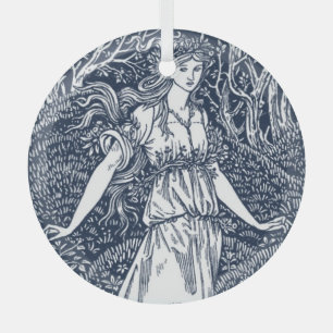 Adorno De Cristal dama del bosque