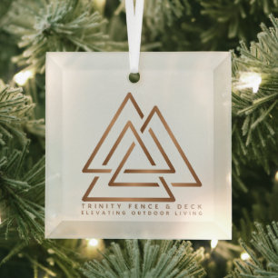 Adorno De Cristal Deck the Halls with Trinity Charm