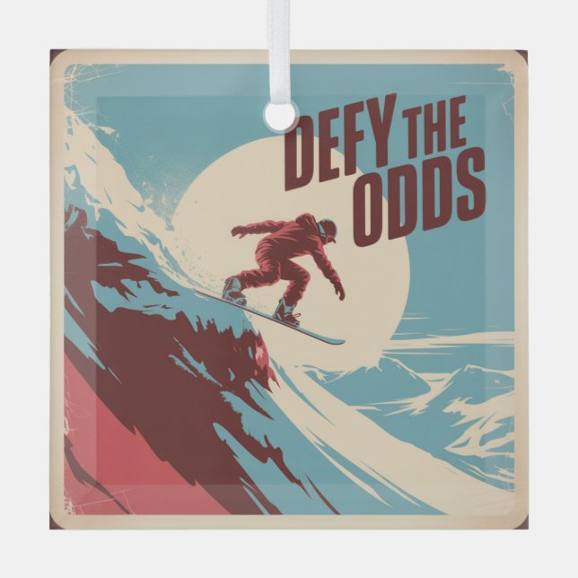 Adorno De Cristal Defy The Odds (Anverso)