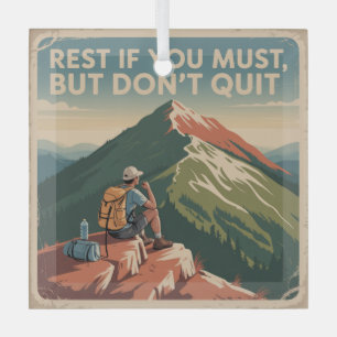 Adorno De Cristal Descansa Si Debes, Pero No Renuncies