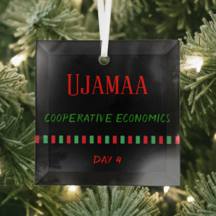Adorno De Cristal Día 4 Principio de Ujamaa Kwanzaa
